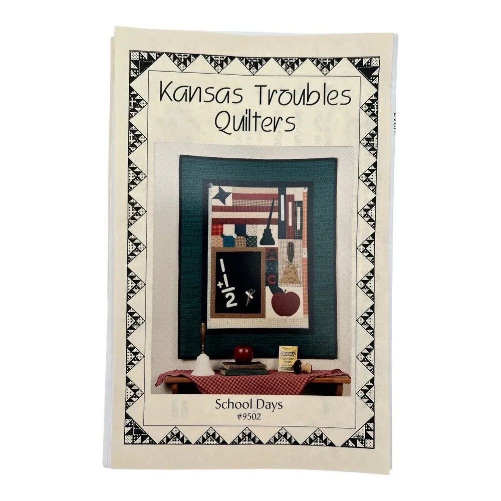 VTG 1995 Quilt Pattern Kansas Troubles Quilters SCHOOL DAYS 26
